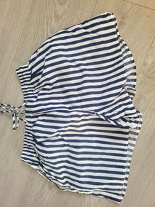 stripped navy shorts reduced