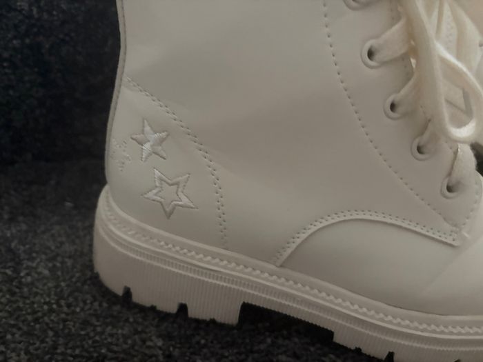 Cream boots