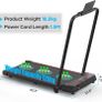 Folding Treadmill with 8% Incline, 3 In 1 Under Desk Walking Pad for Home and Office, 3 Adjustable Incline,1-12 KM/H, Portable Treadmill with LED Display, Remote Control,Installation Free Image 6
