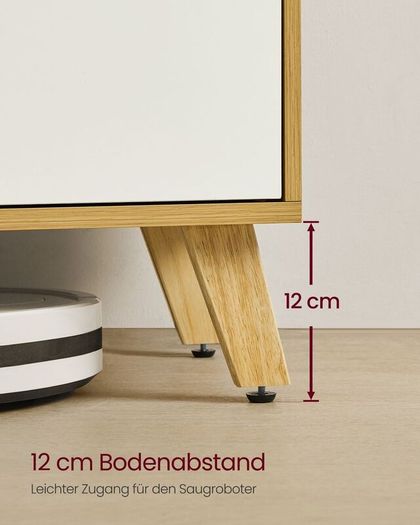 TV table  Stand with 2 doors, TV shelf for TV up to 60 inches, TV cabinet with adjustable shelves, for living room, dining room and bedroom, vintage brown