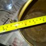 Antique Brass Cauldron Jam Pan features a Polished Brass finish with a Swing Handle secured by riveted joints, Historically used as a "jam pan" for making preserves over an open fire or stove-top. Material: Constructed from solid brass Image 3