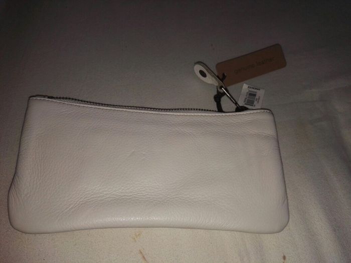 Guess White Clutch Bag