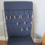 Black Metal Wall Grip with Wooden Pegs for Sale Image 2