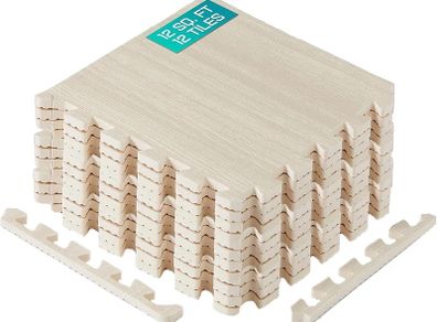 30x30 cm Up to 36 Sq.ft Set 6/12/30 EVA Foam Floor Tiles, Interlocking Floor Mat, Gym, Garage, Swimming Pool, Outdoor, Hot Tub, Tent, Camping, Playpen, Dog