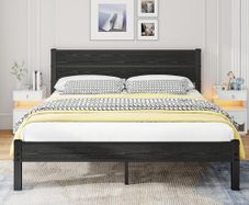 King Size Bed Frame with Wooden Headboard Bed Frames