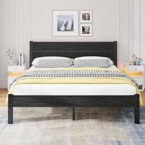 King Size Bed Frame with Wooden Headboard Bed Frames