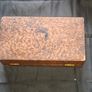 Antique Cedar Wood Box featuring a Swan Design on the Lid., Postage Available Image 4