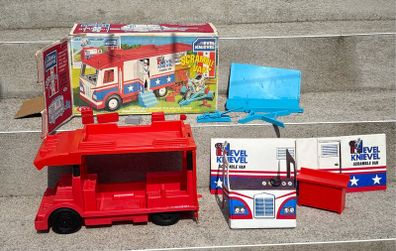 Rare 1973 Original Evel Knievel Scramble Van Ideal Toy Corp., and accessories