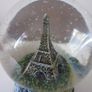 Vintage Musicial Snow Globe Eiffel Tower with Music  Love Story Image 8