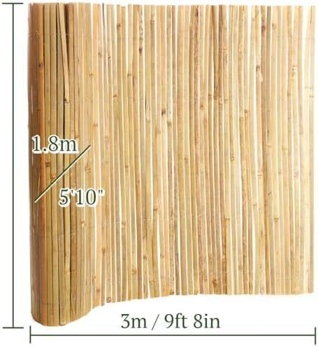 Bamboo Slat Fencing Screening Roll for Garden Privacy Outdoor - 3m x 1.8m