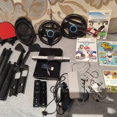 Wii Bundle with Sports, Mario Kart, Steering wheels, Sports accessories