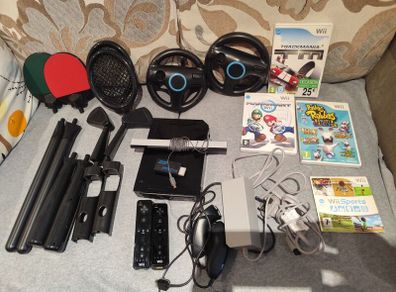 Wii Bundle with Sports, Mario Kart, Steering wheels, Sports accessories