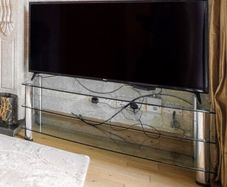 Glass tv stand