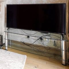 Glass tv stand
