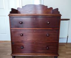 Antique Chest of Drawers with Gallery Back