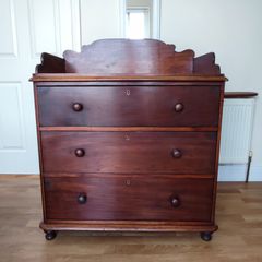 Antique Chest of Drawers with Gallery Back