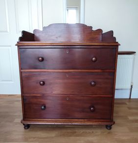 Antique Chest of Drawers with Gallery Back