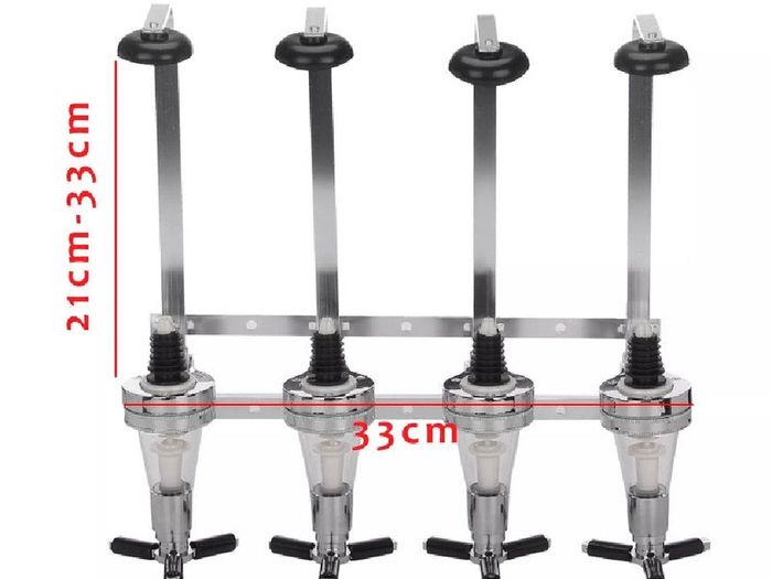 4 Bottle Wall Mounted Optic Dispenser Home Bar NEW