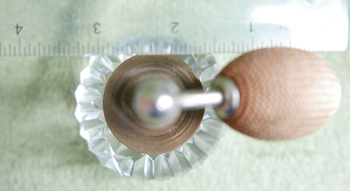 Vintage Iridescent Glass Perfume Bottle and Puffer.