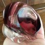 Art Glass Amethyst and Clear Glass Swan Image 9