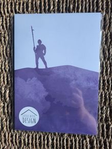 A5 Size Purple Pikeman Wexford illustration Art Print, wall art
