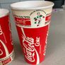 Coca Cola Italia 1990 Paper cups . Rare Image 3