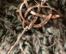 Lovely Accessory with Irish Knot Design - nice gift + ideal for hats, coats, scarves, cardigans, etc + matching earrings, necklaces & more available