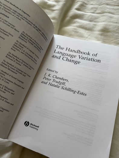 The Handbook of Language Variation and Change