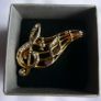 Vintage Jewelry Beautiful Gold Tone and Rhinestone Music / Notes on Staff / Music Lover Pin Brooch Image 8