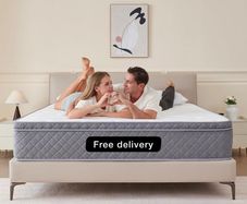 Double Mattress,8.6 Inch Double Bed Mattress with Breathable Foam Soft Fabric and Individually Pocket Spring