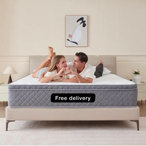 Double Mattress,8.6 Inch Double Bed Mattress with Breathable Foam Soft Fabric and Individually Pocket Spring