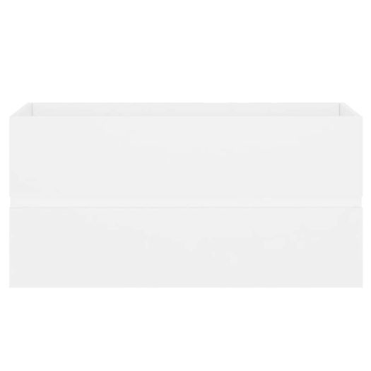 Sink Cabinet with Built-in Basin White Chipboard