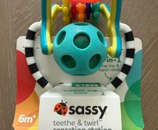 Sassy Teethe and twirl sensory highchair baby toy