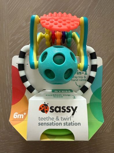 Sassy Teethe and twirl sensory highchair baby toy
