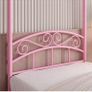 3ft Single Canopy Bed Frame with Ornate European Style Headboard & Footboard Image 5