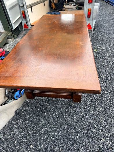 Antique table and 6 chairs