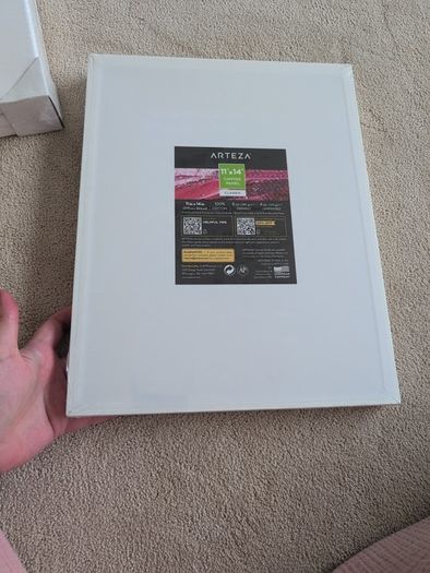 Bundle of canvas, white, arteza and crelando