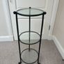 Wrought iron glass plant stand Image 2