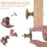24PCS Vintage Cabinet Knobs, Chic Drawer Knobs, Antique Brass Kitchen Cupboard Handles, 30mm Round Furniture Door Knobs Image 3