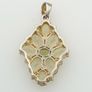 Vintage 925 Sterling Silver Citrine & Peridot Pendant Image 4