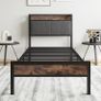 3ft Single Bed Frame with Storage Headboard Image 6