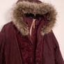 Joe Browns Burgundy Red Floral Embroidered Hooded Puffer Coat 14UK/42EU Image 10