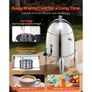 Stainless Steel Beverage Dispenser, 12L Drink Dispenser with Alcohol Burner, Hot & Cold Drink Dispensers for Coffee Tea Hot Water Image 5