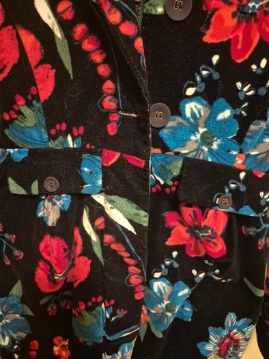 Catimini Paris Floral Velvet Coat, Age 11/12, 154cms