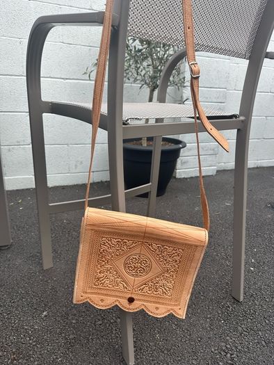 Hand Crafted Morrocan genuine leather satchel crossbody handbags