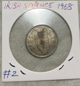 Irish Sixpence 1968