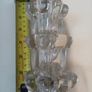 Clear Flower Shaped Candle Holders and taper candles/Tealights Image 3