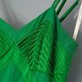 KAREN MILLEN Kelly green 100% Silk ruffle hem midi Sz 8UK - Rrp 209 (New) Image 5