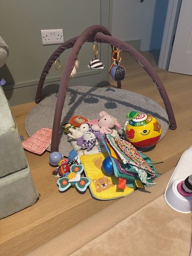 playmat x2 with piano and random baby toys