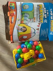 tent and balls